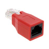 Adaptateur croisé en ligne RJ45 mâle vers femelle