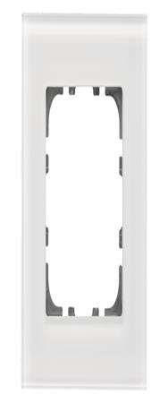 Cadre en verre MDT 1 voie pour programme 55 mm blanc BE-GTR1W.01