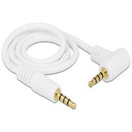 Câble de casque Delock - mini-jack mâle 4 pôles vers mini-jack mâle 4 pôles coudé