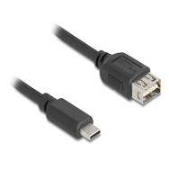 Câble USB 2.0 Delock Type-C mâle vers EASY Type-A femelle - Câble - Numérique