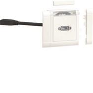 Kit de connexion multimédia HDMI Hager GMSET019016 Blanc