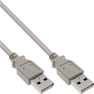 Câble USB 2.0 InLine Type A mâle / mâle beige 0,3 m