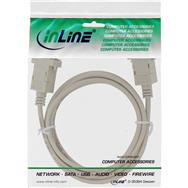 Câble null modem InLine DB9 femelle/femelle - clipsé - beige - 2 m