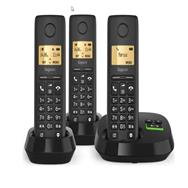 Gigaset PURE 100 AM Trio Black Cordless Phone AB