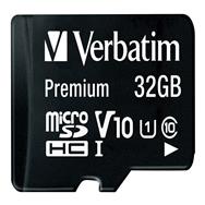 Carte mémoire Flash Verbatim (adaptateur microSDHC vers SD inclus)