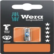 Embout hexagonal Wera 5 mm 840/1 IMP DC Impaktor Bits SB SiS acier à outils