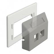 Adaptateur de plaque frontale Delock - blanc