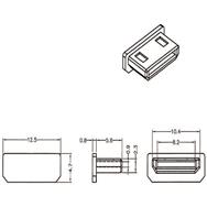 Delock 64028 - HDMI mini-C - Noir - Polyéthylène (PE) - 6,4 mm - 12,5 mm - 4,7 mm
