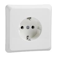 Schneider 515404, Type F, 2P+T, Blanc, Thermoplastique, IP20, 250 V