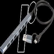 Hub Delock - fin, avec USB type C ou USB type A, 1 x USB 5 Gbit/s