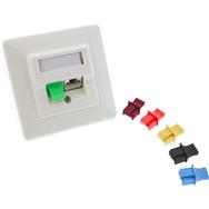 Cache-poussière InLine pour RJ45 femelle - jaune - 10 pièces.