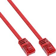 Câble patch plat ultra-fin InLine U/UTP Cat.6 Gigabit prêt rouge 1 m