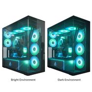 Arctic Case Xtender Vert.GPU Black Clear Glass - Mini tower - ATX