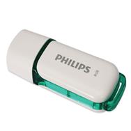 Philips USB Flash Drive FM08FD70B/10 - 8 GB - USB Type-A - 2.0 - Cap - Green - White