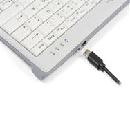 Bakker UltraBoard 950 V2, Tenkeyless (80 - 87%), Avec fil & sans fil, USB + Bluetooth, Interrupteur à clé ciseaux, QWERTZ, Gris foncé, Gris clair