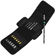 Wera 849/855/867/18 - Power multi-tool - Drill bit set - Right hand rotation - Metal - Cylindrical shank - Black - Gold - Stainless steel