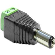 Adaptateur secteur Delock - Bornier 2 broches (M) vers prise CC 5,5 x 2,5 mm (M)