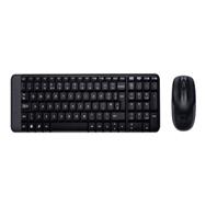 Logitech Wireless Combo MK220 - Full-size (100%) - Wireless - USB - Black - Mouse included