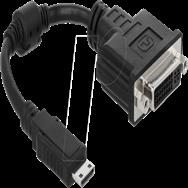 Adaptateur Delock - Mini HDMI Type C mâle 19 broches vers DVI-I femelle