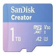 SanDisk Creator - Carte mémoire flash (Adaptateur microSDXC vers SD inclus)