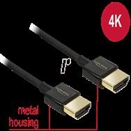 Delock Slim Haute Qualité - HDMI avec câble Ethernet