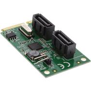 Carte Mini-PCIe 2.0 en ligne 2x SATA 6 Gbit/s RAID 0 / 1 / SPAN