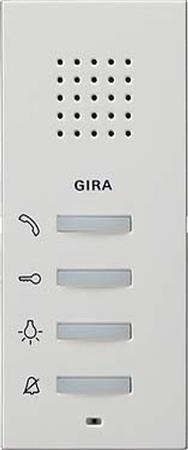 Station d'appartement GIRA 125027 en saillie System 55 blanc pur mat