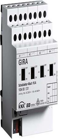Actionneur de commutation GIRA 100400 4 voies 16A KNX/EIB REG