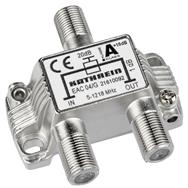 KATHREIN EAC 04/G, 75 ?, 5 - 1218 MHz, Argent, Zinc, F, 51,6 mm