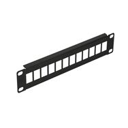 Panneau de brassage modulaire noir Extralink 12 ports 10"