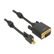 Câble Delock mini Displayport 1.2 mâle avec vis > DVI mâle 4K actif