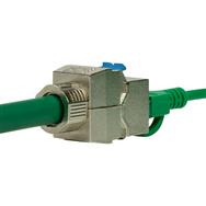 LogiLink NK4018 - Flat - Grey - RJ-45 - Female - 10GBase-T - Gold