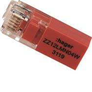 Hager ZZ12LMN04WRJ12: 120 Ohm Termination Resistor for LMN (Local Management Network)-Module