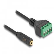 Adaptateur audio Delock - mini-jack (F) vers bornier à 4 broches