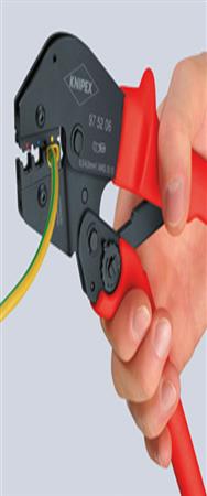 KNIPEX 97 52 05 Pince à sertir pour connecteurs ouverts non isolés 0,5-6 mm²