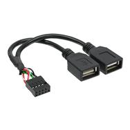 Câble adaptateur USB 2.0 InLine interne 2x USB-A