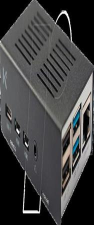 Boîtier Raspberry Pi KKSB Pi 4 noir/argent