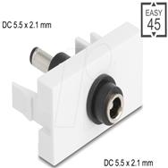 Module Delock Easy 45 DC 5,5 x 2,1 mm prise vers 5,5 x 2,1 mm