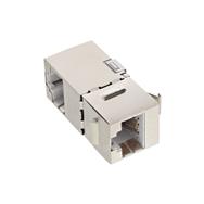 Module RJ45 en ligne F/F coudé à 90° SNAP-In Cat.6 STP