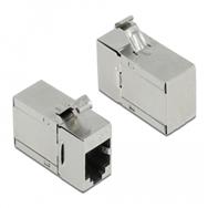 Coupleur réseau Delock - RJ-45 (F) vers RJ-45 (F) coudé
