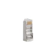 Lanberg PLS-5000 - RJ-45 - Stainless steel,Transparent - Cat5e - F/UTP (FTP) - 100 pc(s) - Polybag