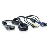 Console KVM HPE 1x4 : câble USB de 6 pieds.