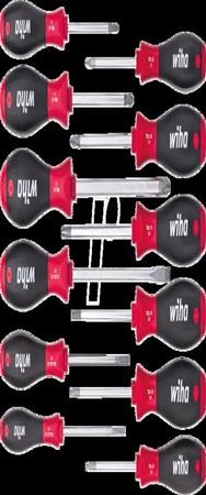 Jeu de tournevis d'atelier Wiha SoftFinish, 12 pièces, fendu/TORX