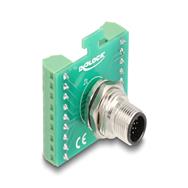 Adaptateur réseau Delock - Bornier M12 (M) 17 broches vers 18 broches