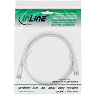 Câble SAT InLine 2x blindé ultra faible perte 2x F-mâle >75dB blanc 5m
