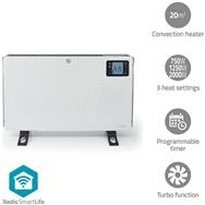 Nedis HTCO50WTW - Convector electric space heater - Stainless steel - Android - iOS - 1.5 m - Indoor - Floor - Wall