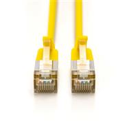 DIGITUS CAT 6A F-FTP Slim patch cable, 3m, yellow