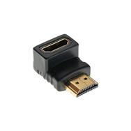 Adaptateur HDMI InLine mâle/femelle coudé vers le bas plaqué or - 4K2K