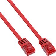Câble patch plat ultra-fin InLine U/UTP Cat.6 Gigabit prêt rouge 10 m
