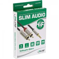 Câble audio fin InLine Basic 3,5 mm mâle / 2x RCA mâles - 1 m